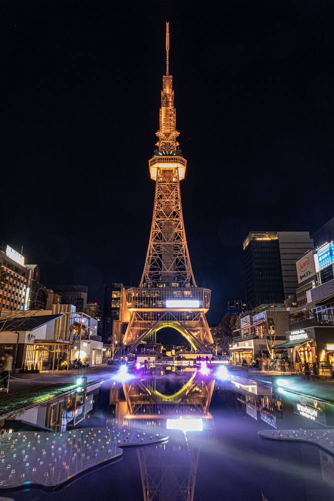 名古屋市栄、夜景、1月冬、名古屋市中区の観光・撮影スポット