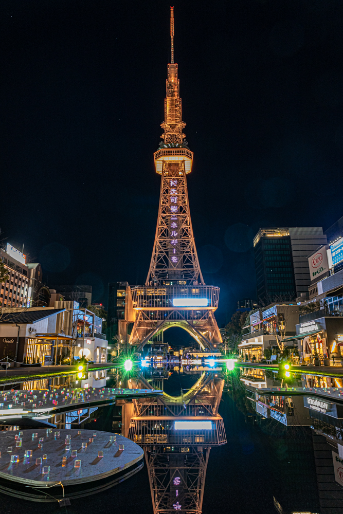 名古屋市栄、夜景、1月冬、名古屋市中区の観光・撮影スポット