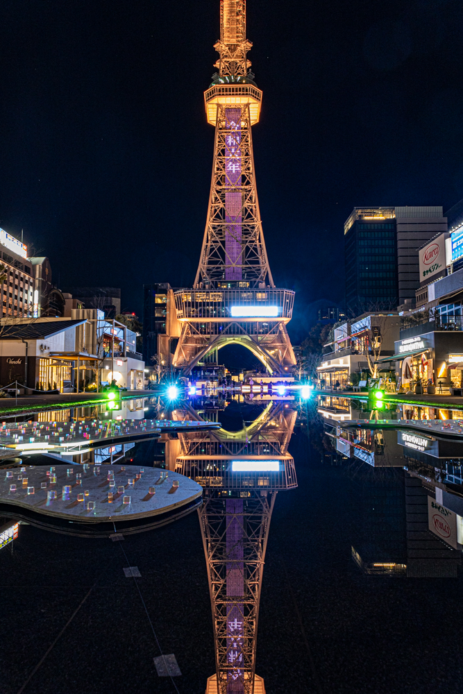 名古屋市栄、夜景、1月冬、名古屋市中区の観光・撮影スポット