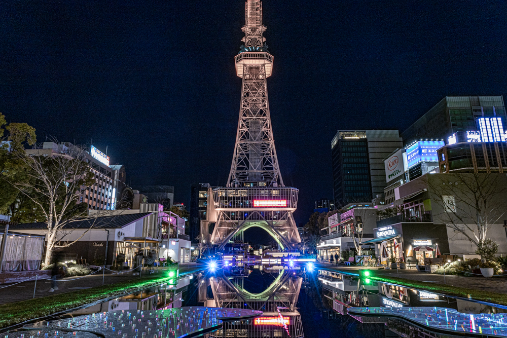 名古屋市栄、夜景、1月冬、名古屋市中区の観光・撮影スポット