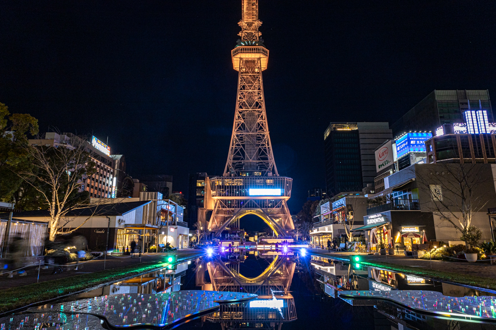 名古屋市栄、夜景、1月冬、名古屋市中区の観光・撮影スポット