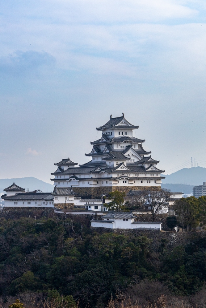 姫路城、男山配水池公園、１月冬、兵庫県姫路市の観光・撮影スポット