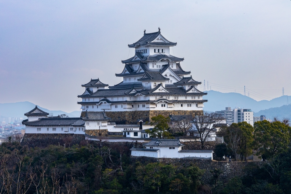 姫路城、男山配水池公園、１月冬、兵庫県姫路市の観光・撮影スポット