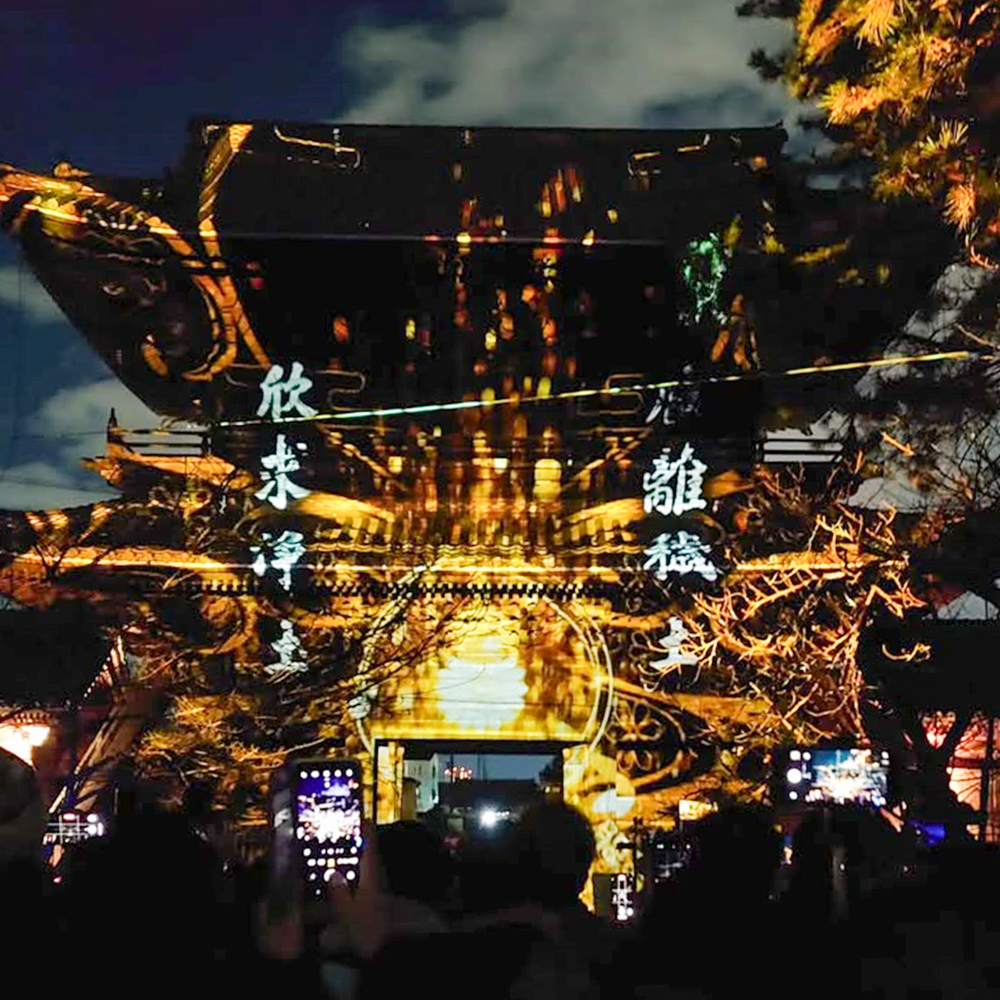 大樹寺プロジェクションマッピング2023 、1月冬、愛知県岡崎市の観光・撮影スポットの画像と写真