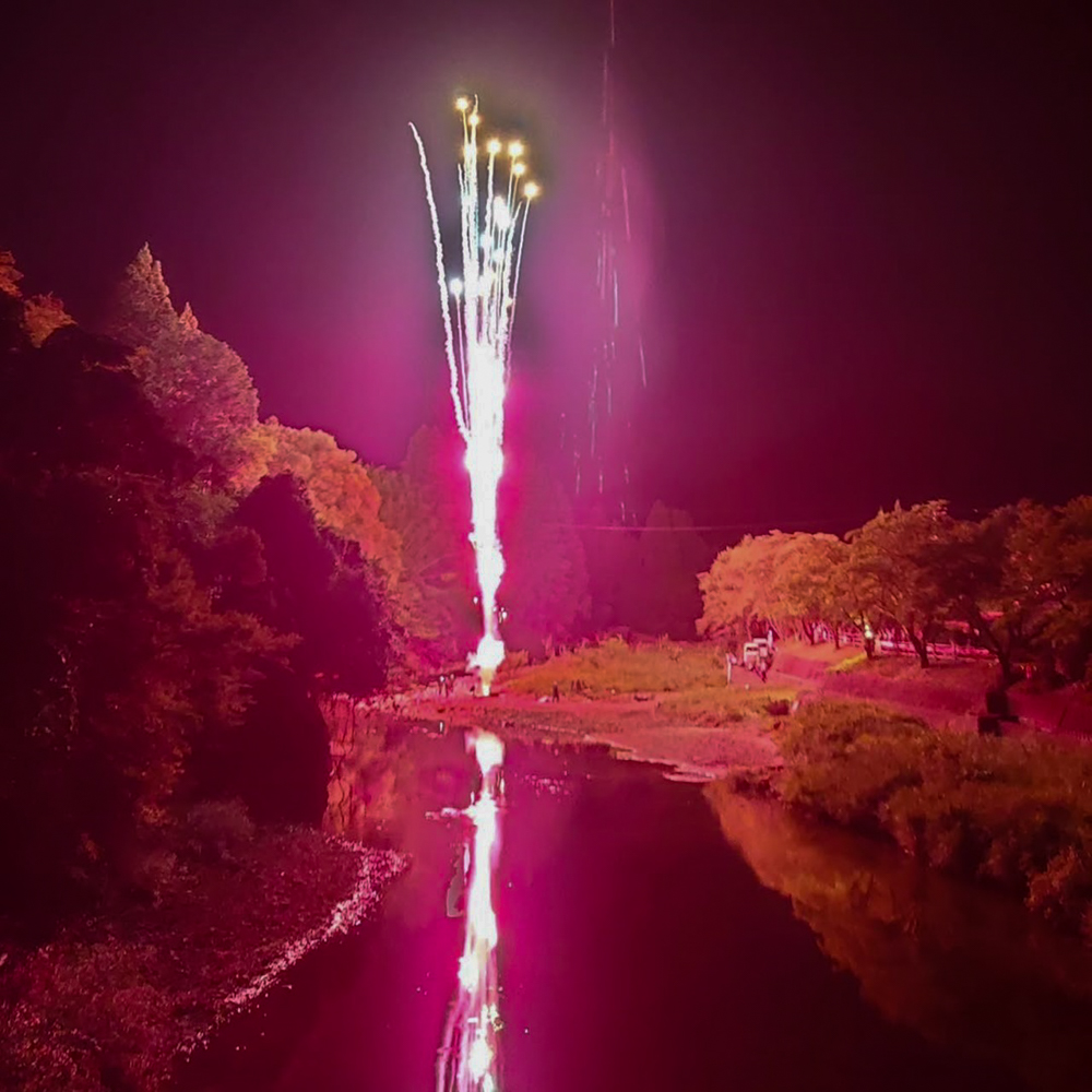 八坂神社祭典、花火、７月夏、愛知県北設楽郡の観光・撮影スポットの名所