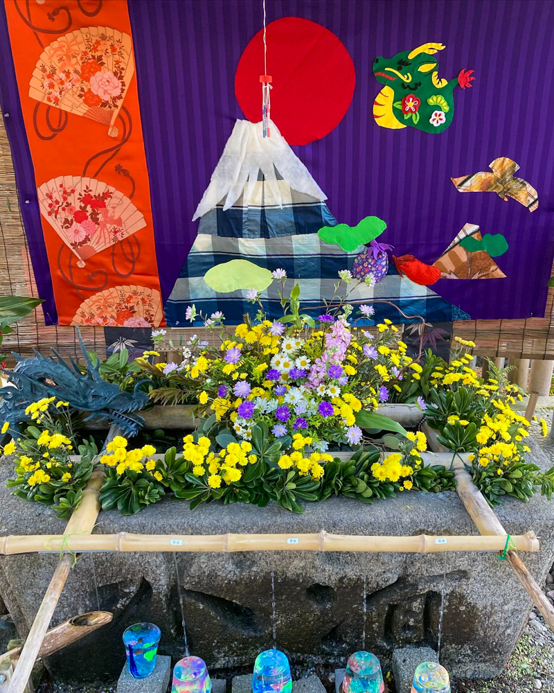 竹神社、花手水舎、1月冬、三重県多気郡の観光・撮影スポットの名所 |