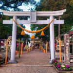 都波岐・奈加等神社、竹あかり、12月冬、三重県鈴鹿市の観光・撮影スポットの名所