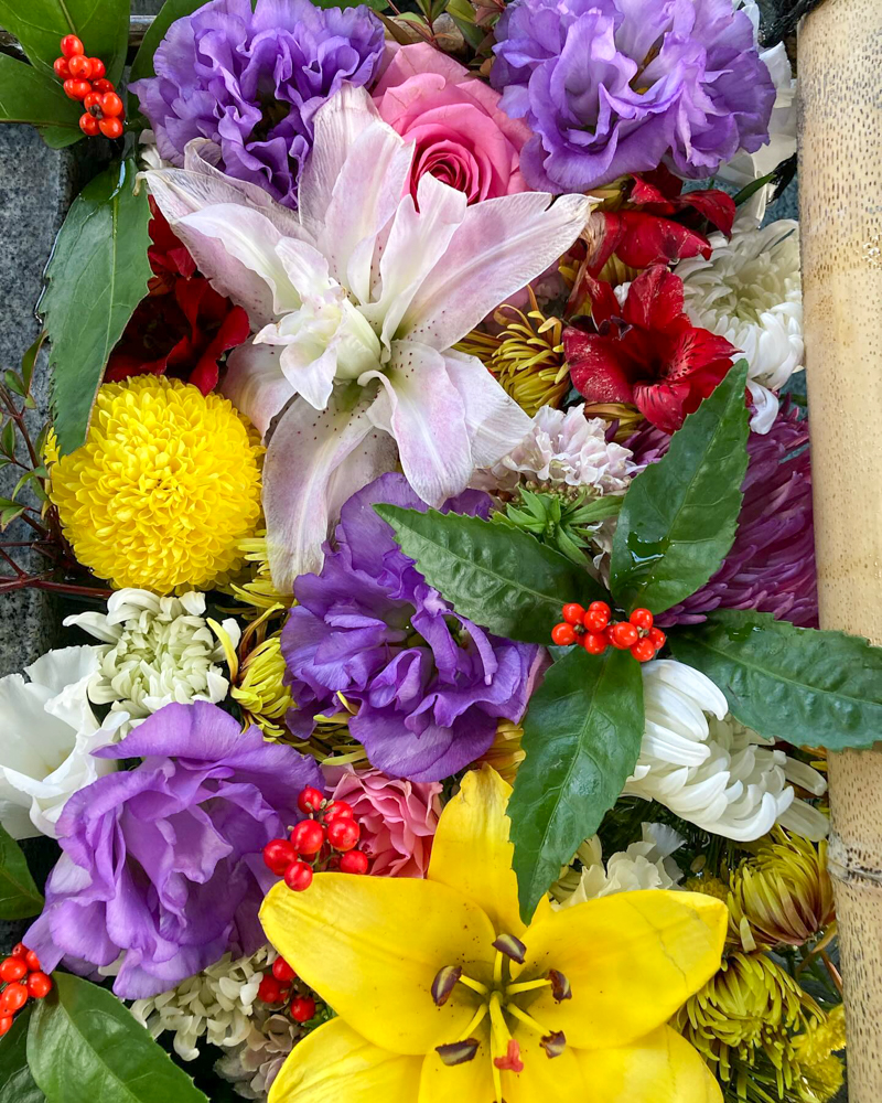 長光寺、花手水舎、1月冬、滋賀県近江八幡市の観光・撮影スポットの名所